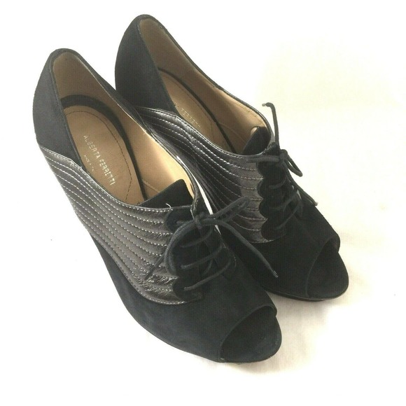 ALBERTA FERRETTI Pump Lace Up Bootie Suede Black - Picture 3 of 9